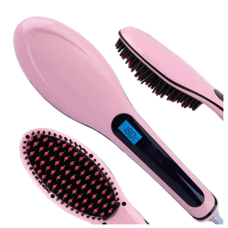 Cepillo Alisador De Cabello Peine Electrico De Pelo, Cepillo Alisador Electrico De Pelo Con Pantalla LCD Digital
