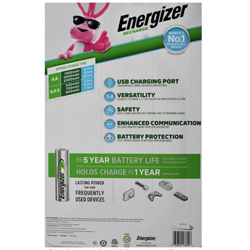 6 pilas AA y 4 AAA recargables Energizer 1447989 - CST