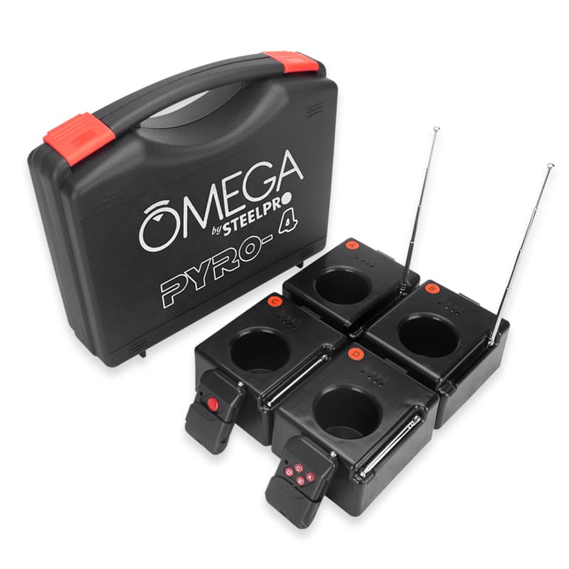 Set De 4 Detonadores Chisperos Inalambricos - Pyro 4 - Omega Steelpro.