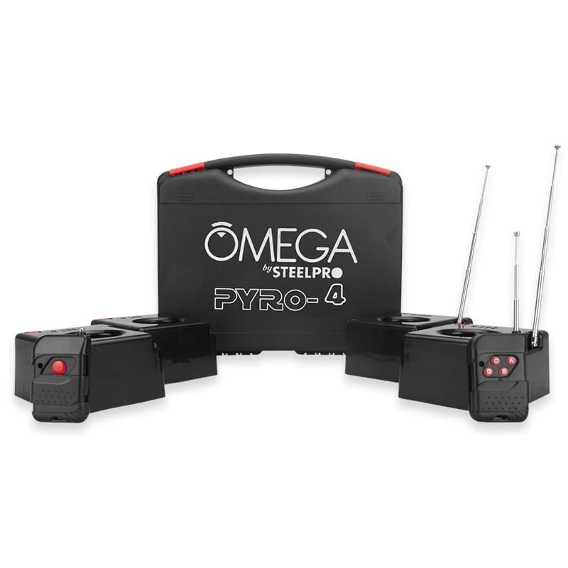 Set De 4 Detonadores Chisperos Inalambricos - Pyro 4 - Omega Steelpro.