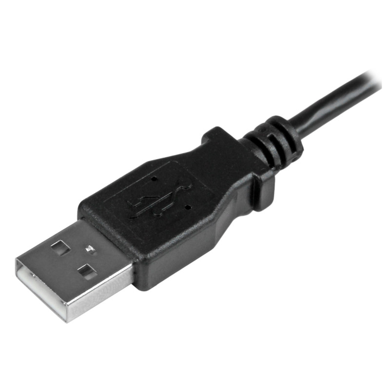 Startech.com Cable de 2m Micro USB con conector acodado a la izquierda de Carga y Sincronización USBAUB2MLA