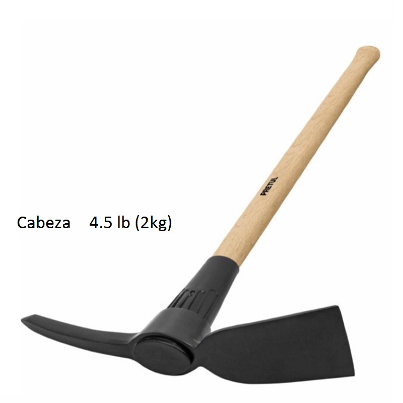 PALA REDONDA GRANDE DE 100 CM Y TLACHO-PICO DE 91 CM PARA JARDINERIA PRETUL 