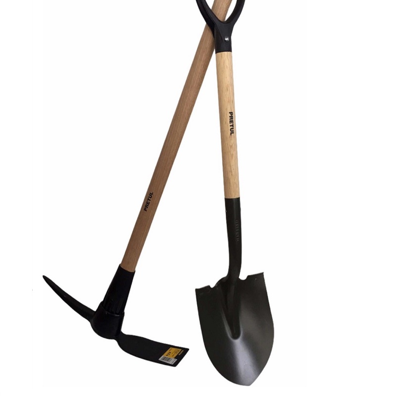 PALA REDONDA GRANDE DE 100 CM Y TLACHO-PICO DE 91 CM PARA JARDINERIA PRETUL 