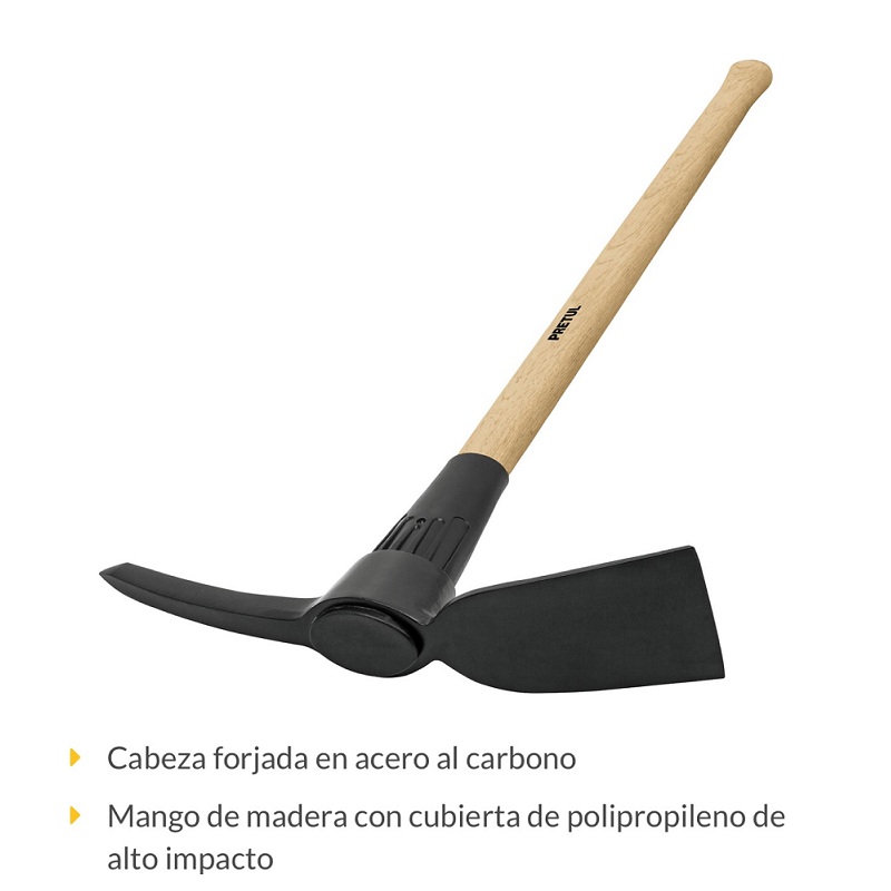 PALA REDONDA GRANDE DE 100 CM Y TLACHO-PICO DE 91 CM PARA JARDINERIA PRETUL 