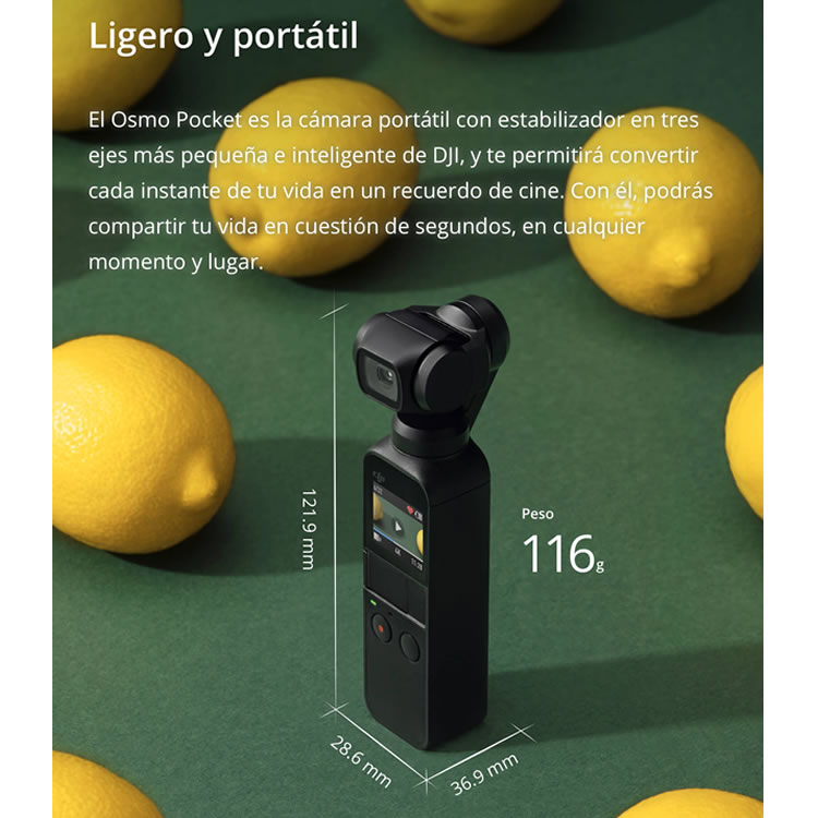 Cámara Portátil Con Estabilizador DJI Osmo Pocket OT110 CST
