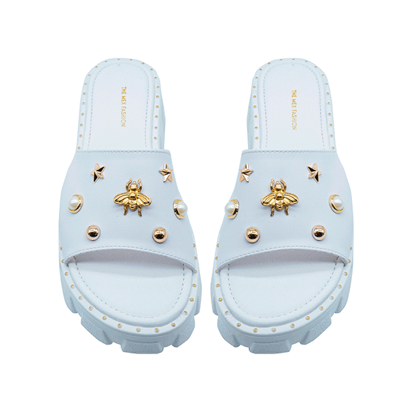 BUMSHICK Sandalias de plataforma de metedera Cómodas Mujer, acogedora con Puntera Abierta, para Interiores y Exteriores, Piel sintético y polipiel, calidad, cómoda y Transpirable