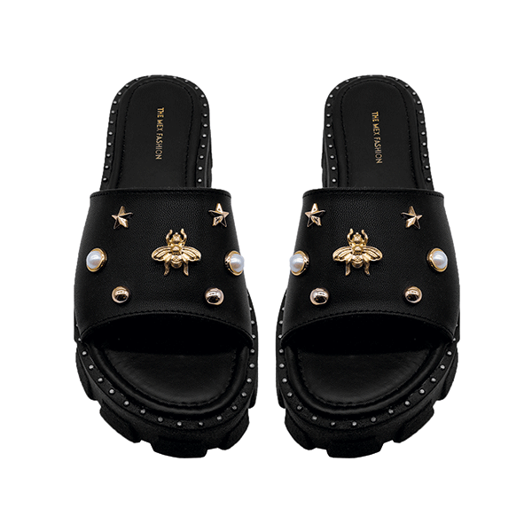 BUMSHICK Sandalias de plataforma de metedera Cómodas Mujer, acogedora con Puntera Abierta, para Interiores y Exteriores, Piel sintético y polipiel, calidad, cómoda y Transpirable