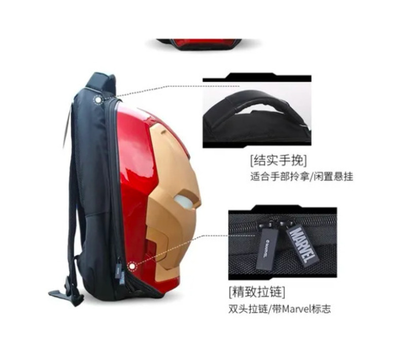 Mochila De Ironman Backpack Iron Man Ojos Con Luces