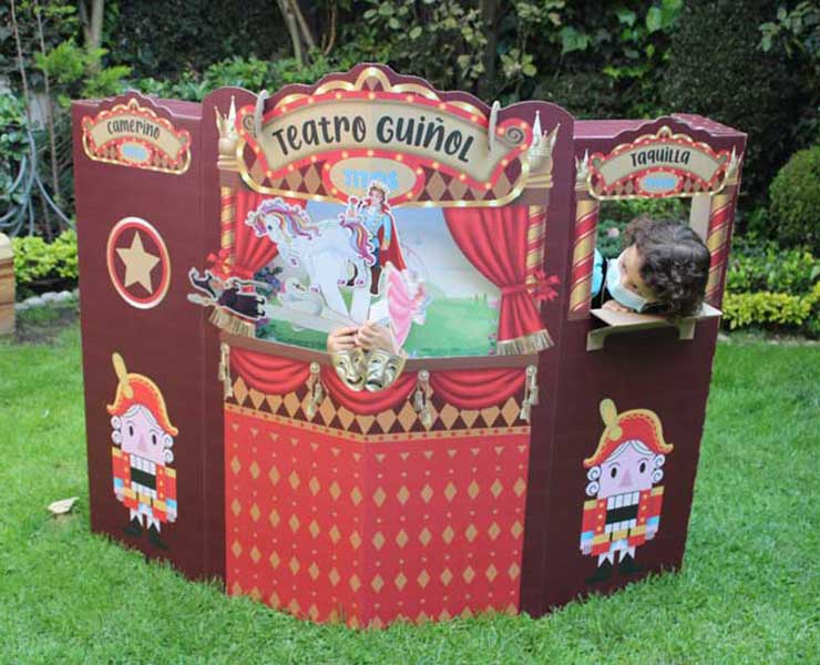 FLINK Teatro Guiñol con Escenario Y Titeres Titos