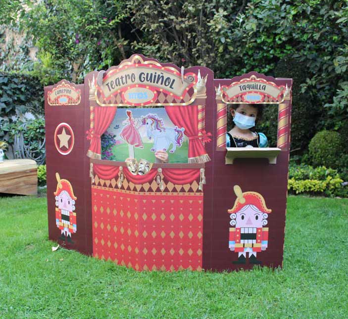 FLINK Teatro Guiñol con Escenario Y Titeres Titos