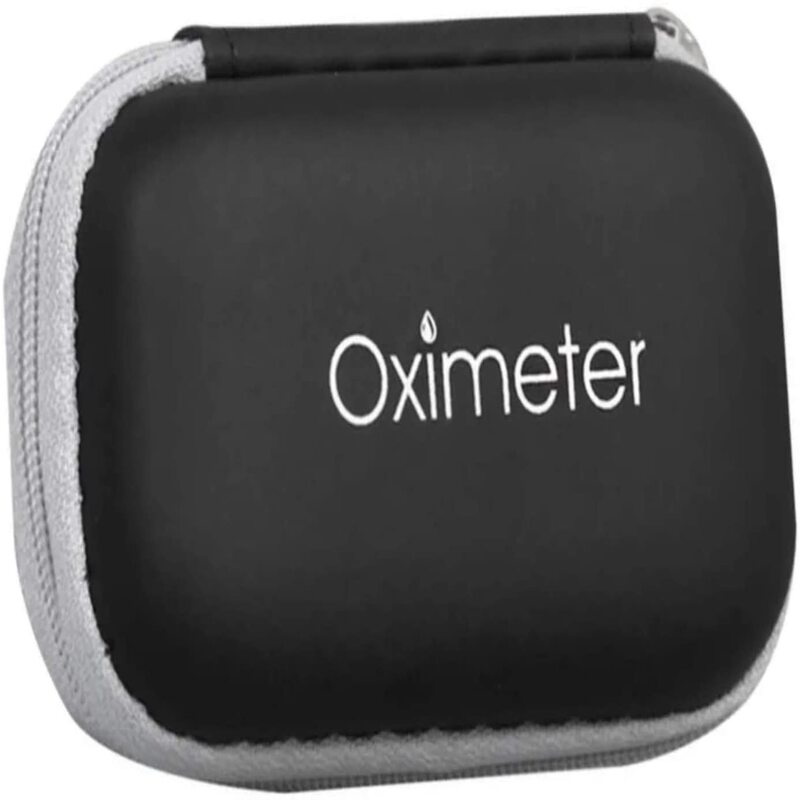 Oxímetro 4 en 1 blanco con estuche , oxígeno monitor, O2 saturation monitor