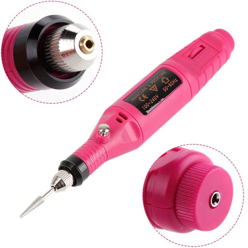 Pulidor de uñas eléctrico TECK TECK profesional para uñas acrílicas, color uva.