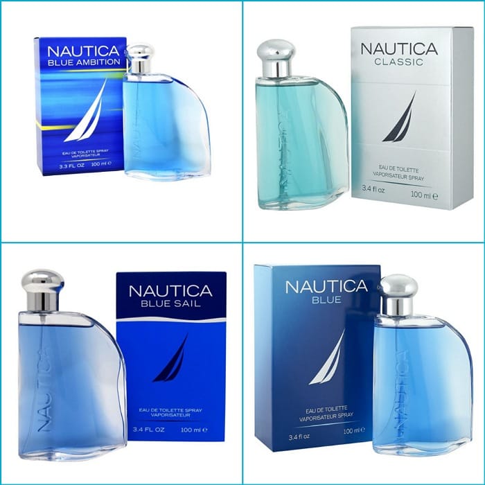 Colección NAUTICA 4 Piezas 100 ML  Edt de Nautica Fragancia para Caballero 4X1