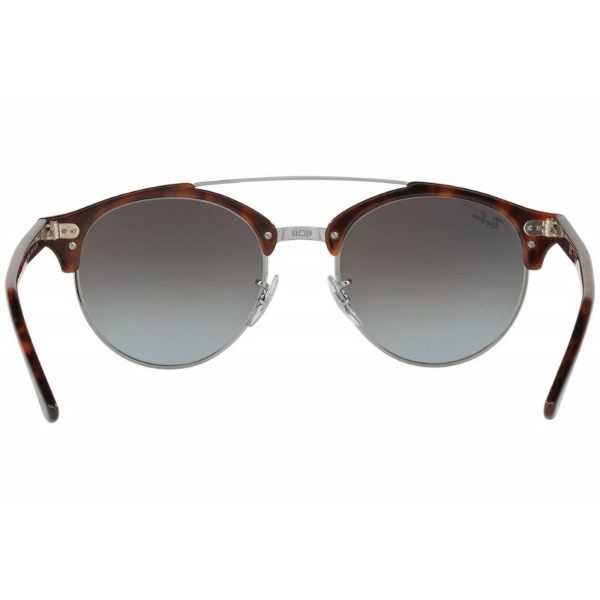 Lentes Ray-Ban Clubround Double Bridge Carey, RB4346 62519J Plateado; Verde