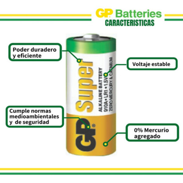 Pila Tipo N Marca GP BATTERIES / Blister con 2 piezas