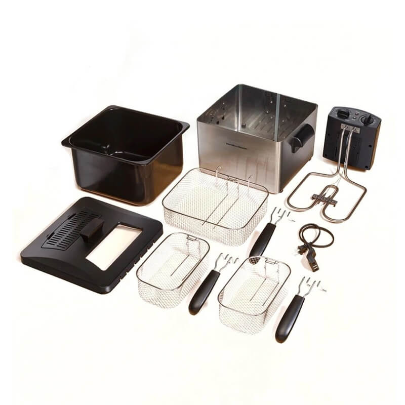 Freidora 3 Canastas Acero Inoxidable 2.8 Litros