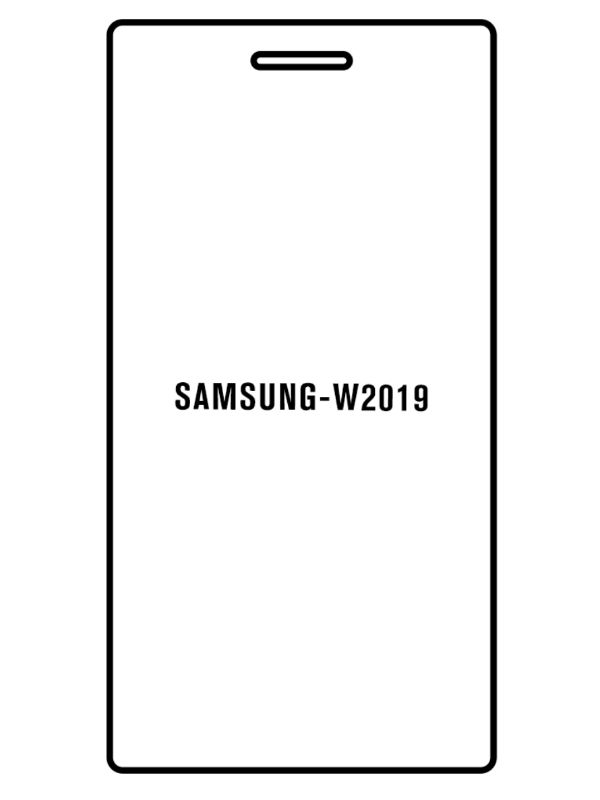 Jeco 99F Protector de Pantalla de Hidrogel Premium Para Samsung W2019 Sticker