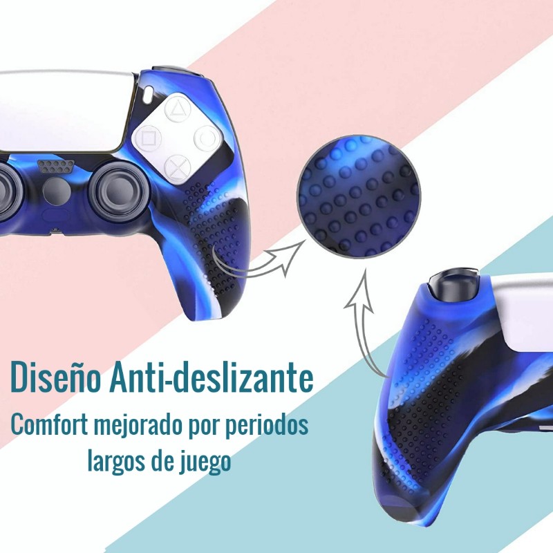 Funda Protectora para Control de Play Station 5 Mando Dualsense Ps5 Silicona +Grips