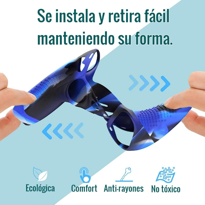 Funda Protectora para Control de Play Station 5 Mando Dualsense Ps5 Silicona +Grips