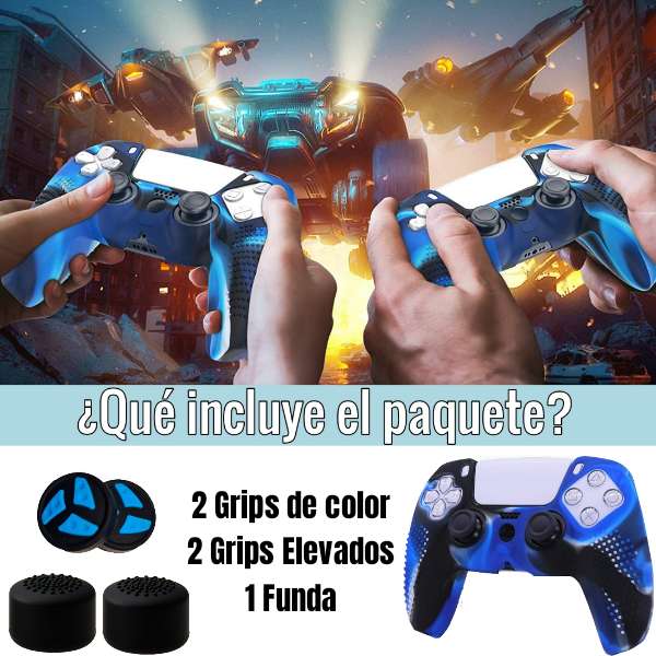 Funda Protectora para Control de Play Station 5 Mando Dualsense Ps5 Silicona +Grips