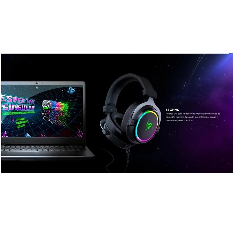 Audifonos Vsg Gamer Rgb Singularity Black