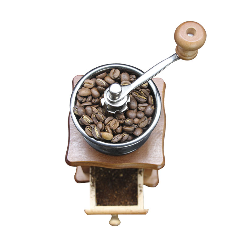 Molino Manual Portatil Para Cafe Manivela Ajustable Acero