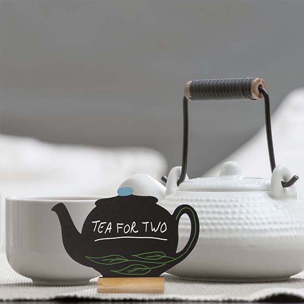 Pizarrón acrílico decorativo Teteras Securit 3 pzas. 13x10cm/15.1x3.9in 1 paq. VER-FBT-TEAPOT-3 