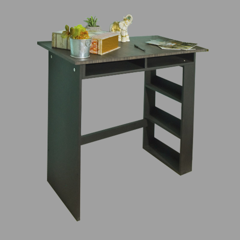 ESCRITORIO ARMABLE PARA HOME OFFICE MODELO 602 ELEGANTE DISEÑO EN NEGRO Y MADERA