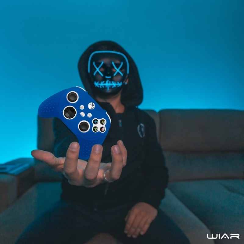 Xbox Series S X Funda De Silicón Azul Control Carcasa + Grips