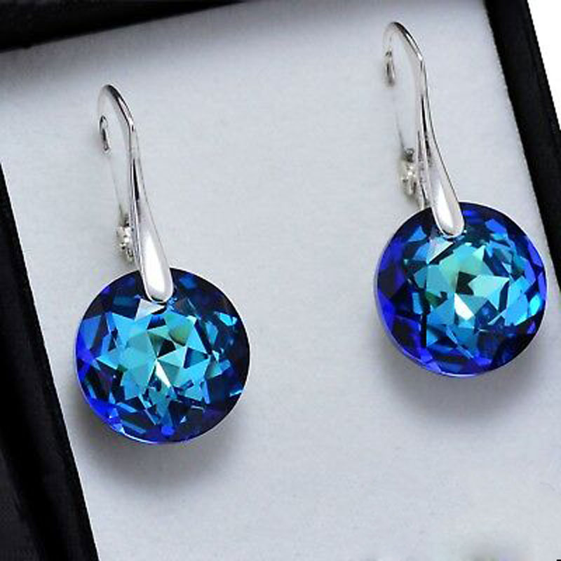Aretes Colgantes SWAROVSKI CRYSTALS CLASSIC CUT Denim Sapphire