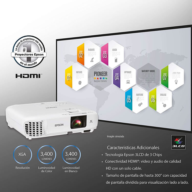 Proyector Para Salas De Clases Epson Powerlite E20 CST