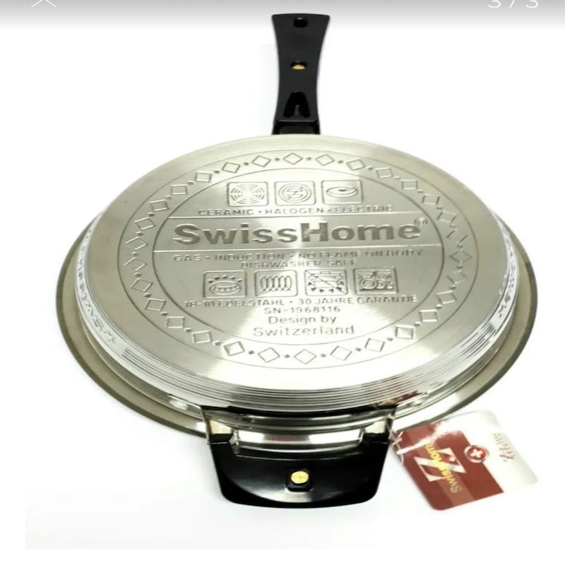 Bateria de Cocina Swiss Home 17 Pzas Acero Inoxidable Quirurgico T304 18/10