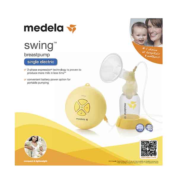 Medela Extractor de Leche Swing Sacaleches Eléctrico Simple- Tecnología 2-Phase