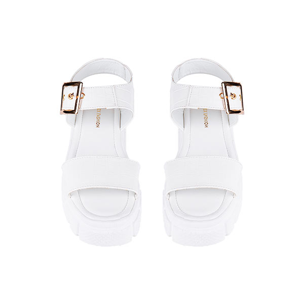 EUPHORIA Sandalias de plataforma de metedera Cómodas Mujer, acogedora con Puntera Abierta, para Interiores y Exteriores, Piel sintético y polipiel, calidad, cómoda y Transpirable