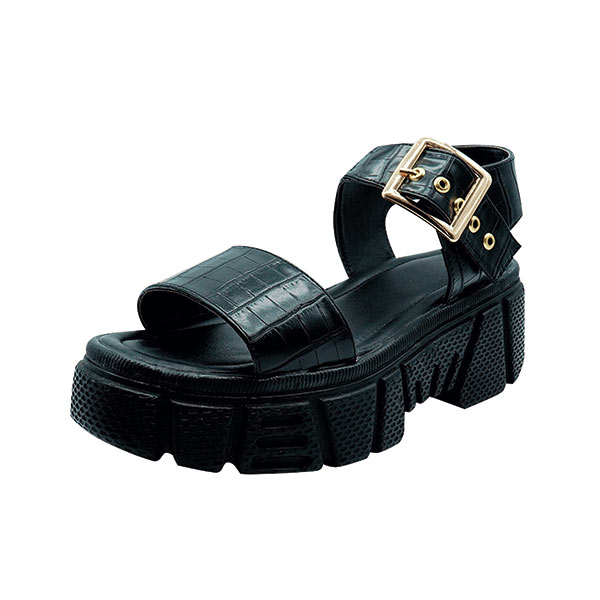 EUPHORIA Sandalias de plataforma de metedera Cómodas Mujer, acogedora con Puntera Abierta, para Interiores y Exteriores, Piel sintético y polipiel, calidad, cómoda y Transpirable