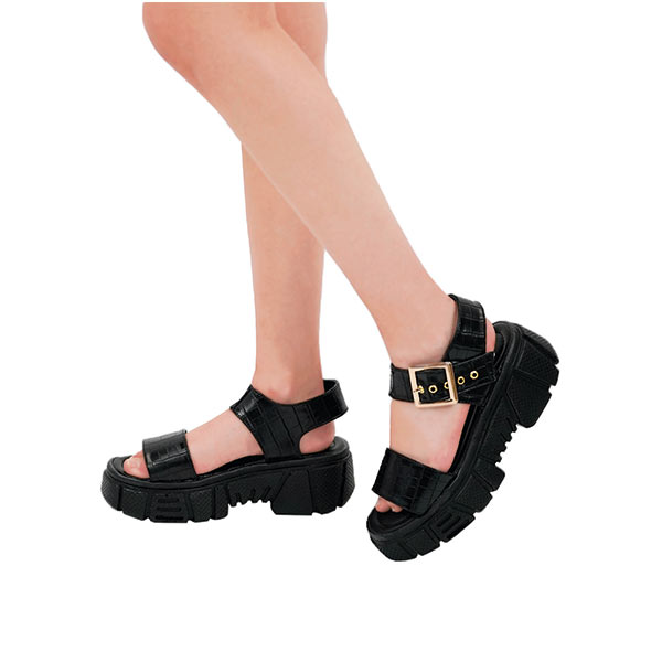 EUPHORIA Sandalias de plataforma de metedera Cómodas Mujer, acogedora con Puntera Abierta, para Interiores y Exteriores, Piel sintético y polipiel, calidad, cómoda y Transpirable