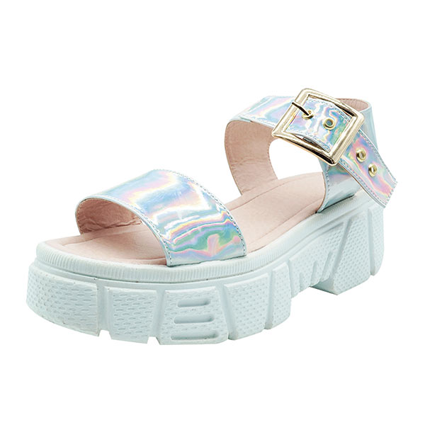 EUPHORIA Sandalias de plataforma de metedera Cómodas Mujer, acogedora con Puntera Abierta, para Interiores y Exteriores, Piel sintético y polipiel, calidad, cómoda y Transpirable