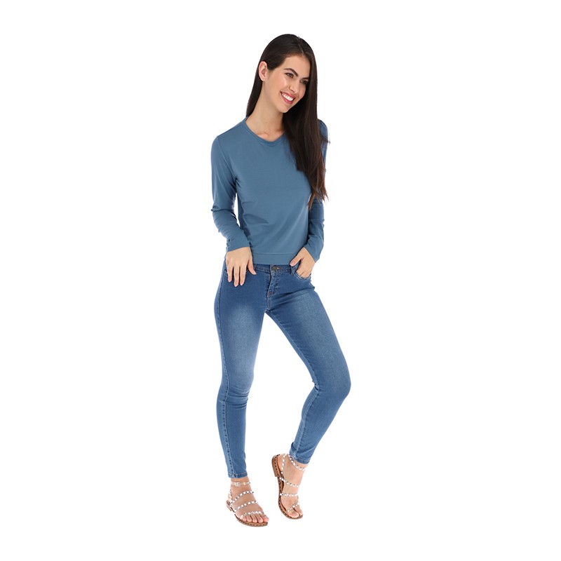 Playera Para Mujer Cuello Redondo Manga Larga Alysh T90037