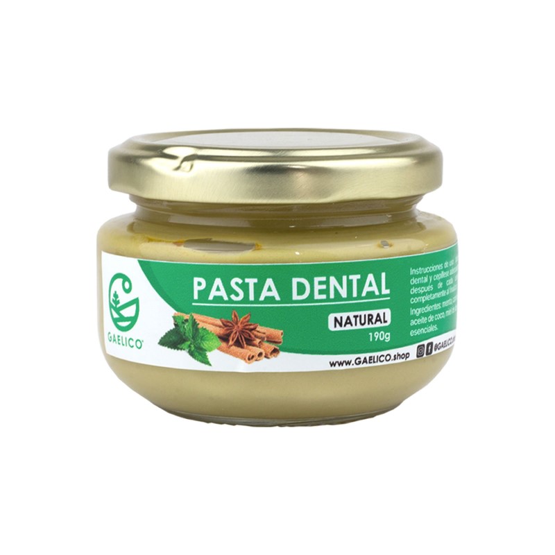 Pasta Dental Natural Orgánica Menta Canela 190g Sin Fluor