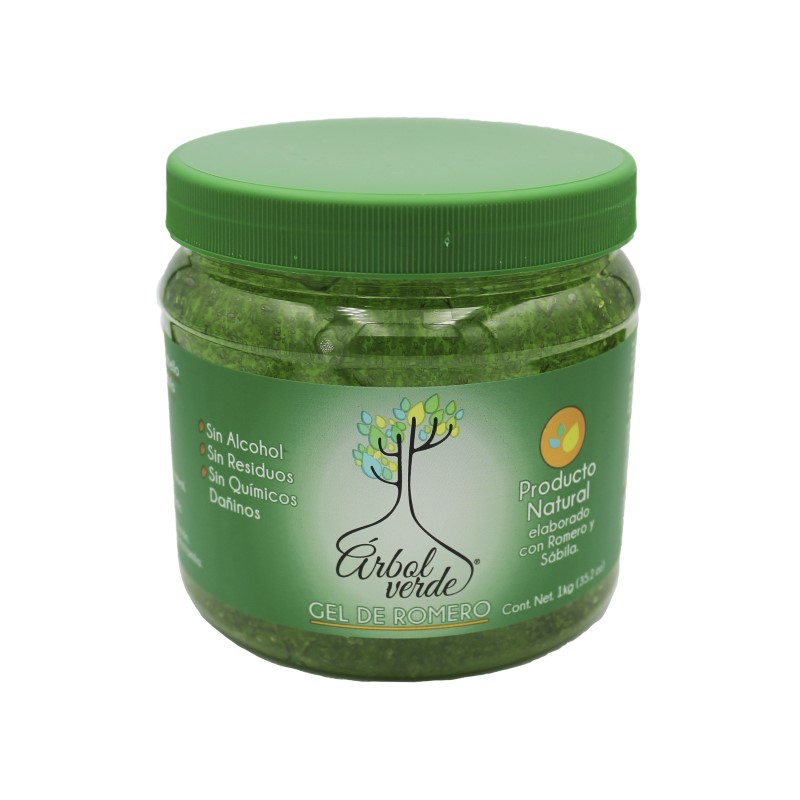 Gel De Romero Orgánico Árbol Verde 1kg Fragancia Sin Alcohol
