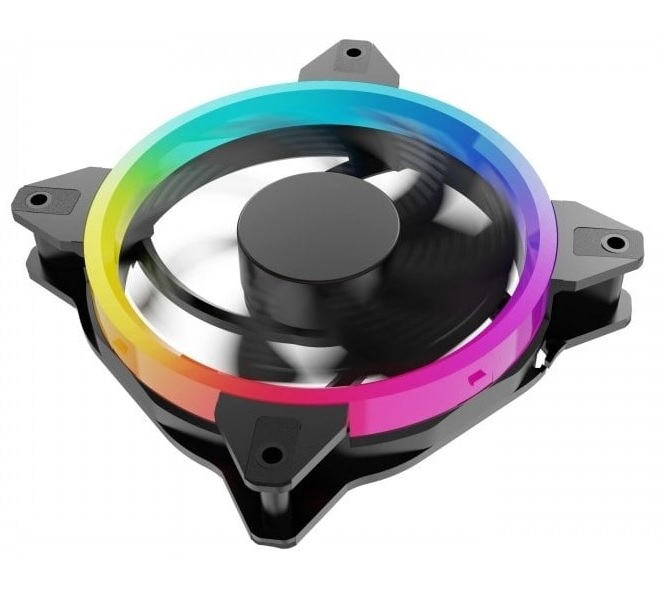 VENTILADOR GAMER GABINETES 120MM ILUMINACION ARCOIRIS RGB PC ESCRITORIO GAMING CPU ENFRIAMIENTO