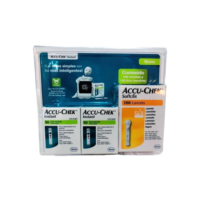 100 Tiras Reactivas y 100 Lancetas Accu-Chek 652382 CST