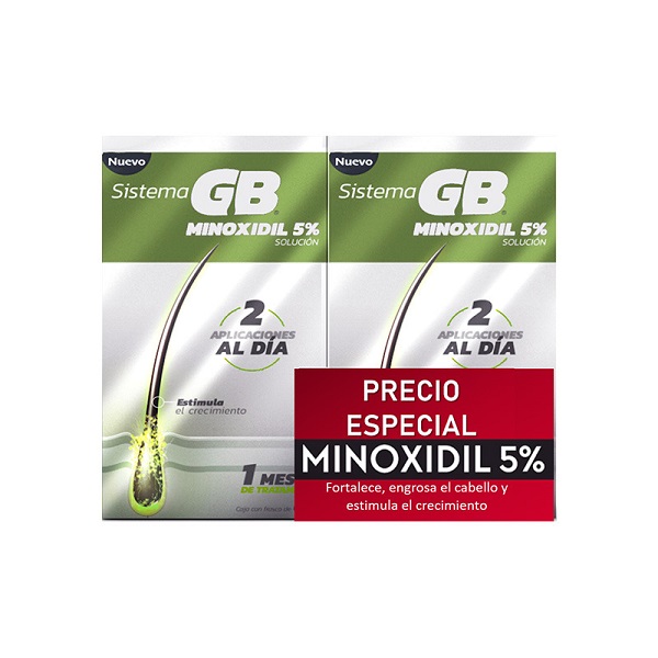 Sistema Gb Solución Alopecia 60 ml 3 Pack