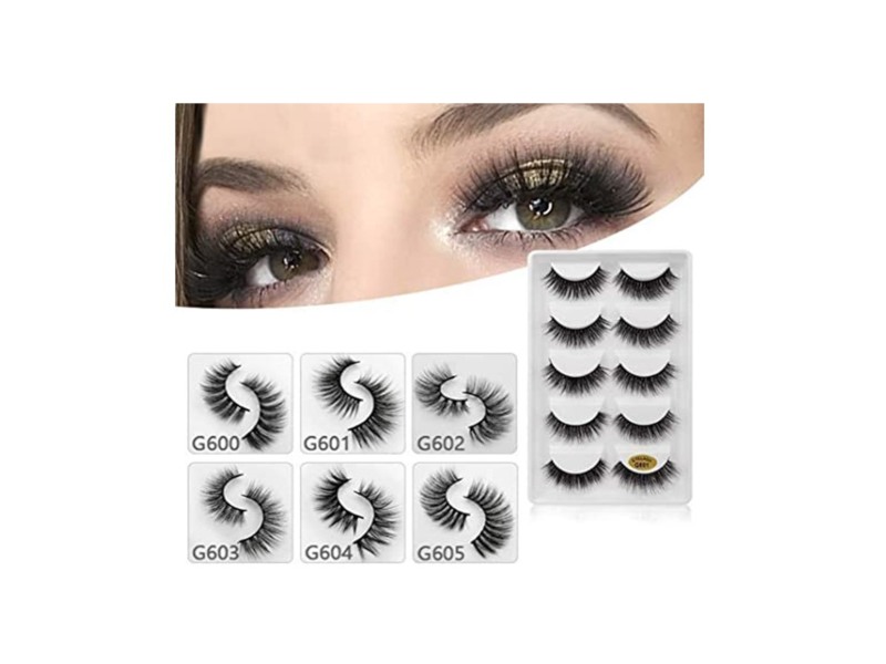 Pestañas Postizas Naturales Y Reutilizables, 5 Pares