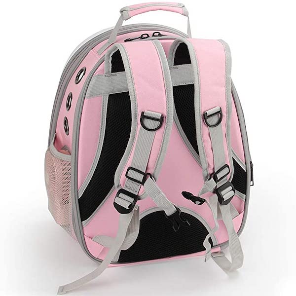 Mochila Transportadora De Animales/ Perros Y Gatos/ Con Domo// ROSA