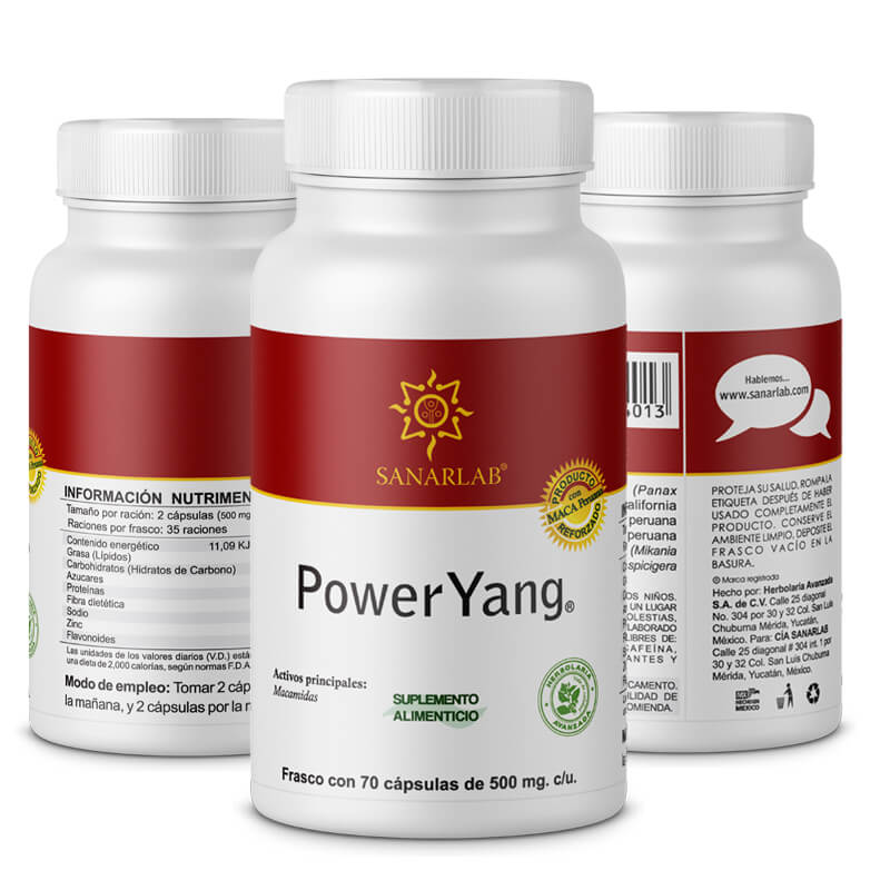 Power Yang Damiana de California y Maca Peruana 70 capsulas