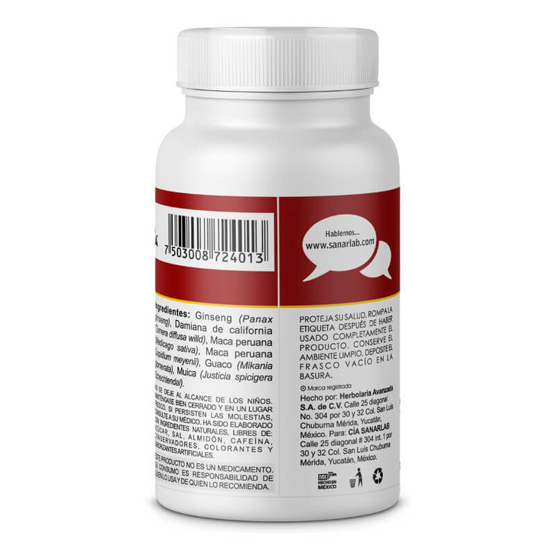 Power Yang Damiana de California y Maca Peruana 70 capsulas