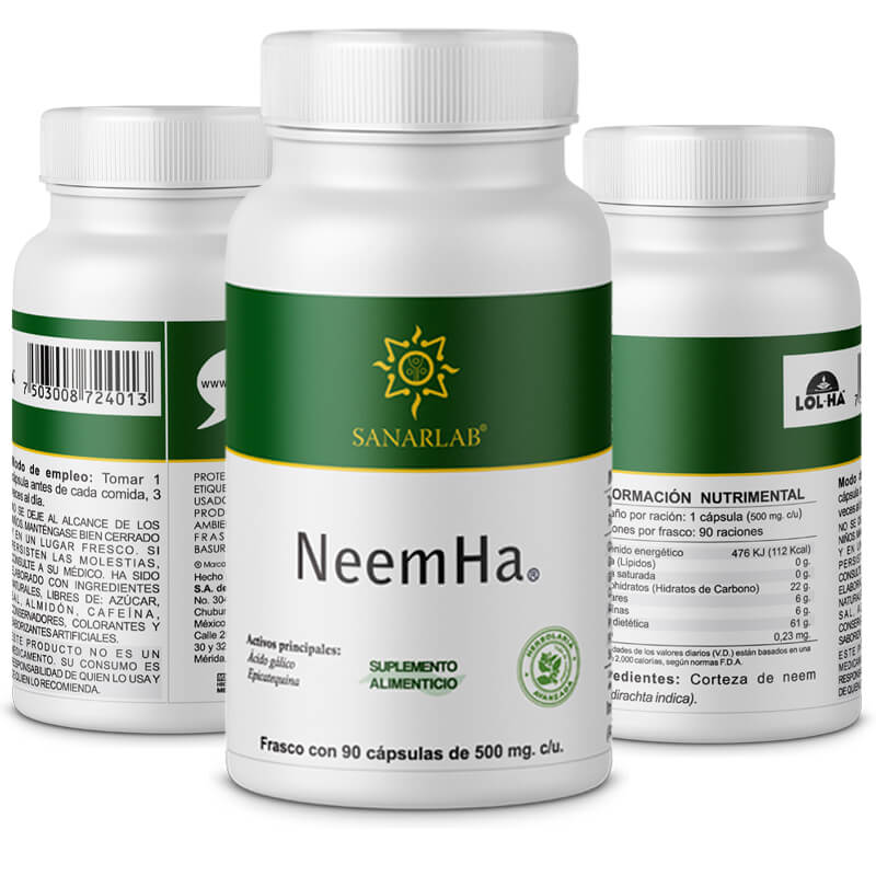 Neem Ha Cápsulas de Neem 500 mg