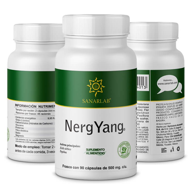 Nerg Yang Valeriana y Pasiflora 90 Cápsulas Sanarlab