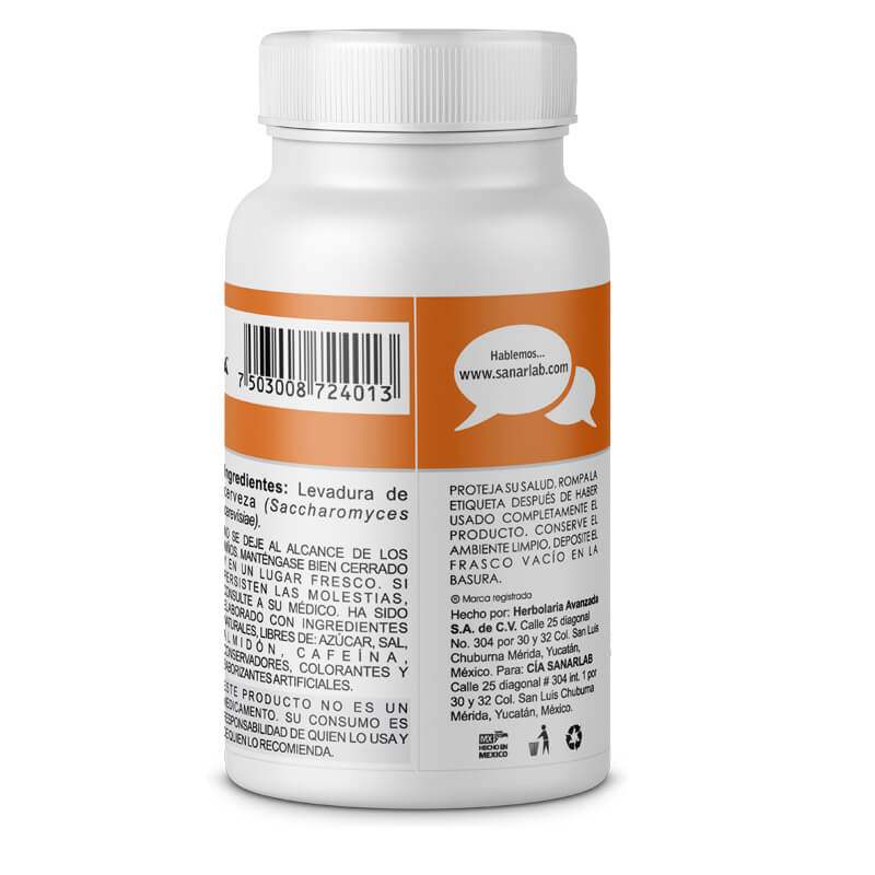 Levadure Levadura de Cerveza 100 Cápsulas 500 mg, 
